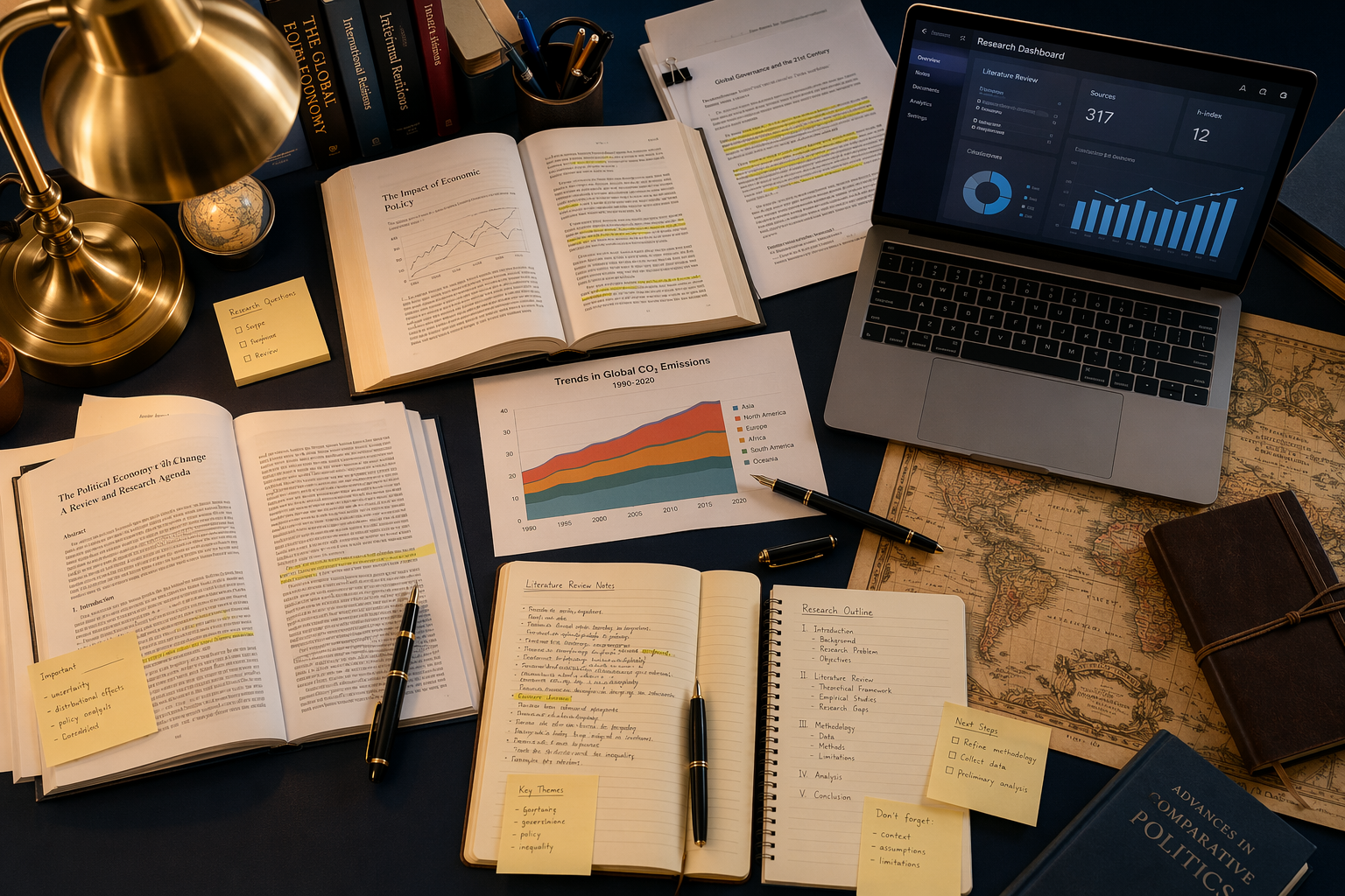 Research event — collaborative workspace with scholars and documents